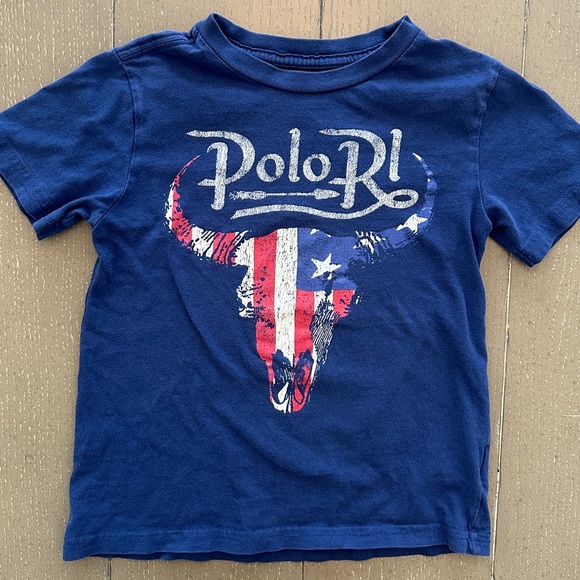 Polo Ralph Lauren Boys Short-Sleeve Patriotic Longhorn Skull T-Shirt • Size 4T - Picture 2 of 9